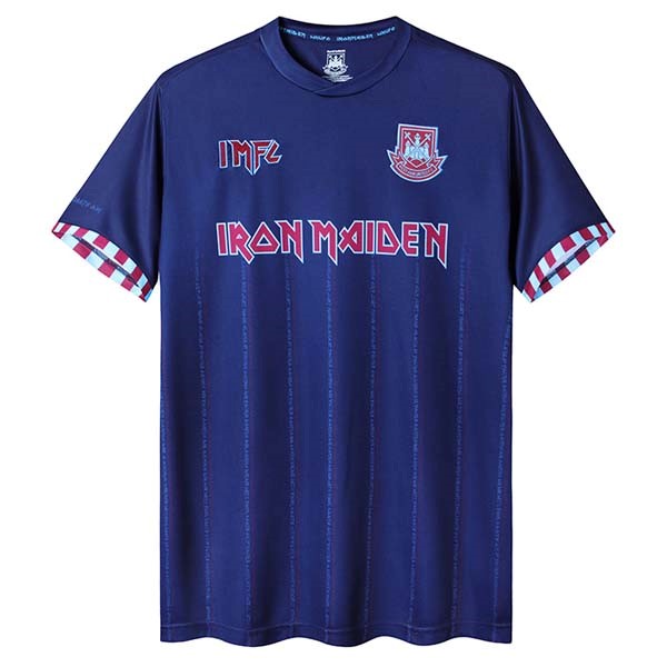 Camiseta Iron Maiden x West Ham Replica Segunda Ropa Retro